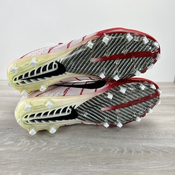 Nike Vapor Untouchable 3 Elite Football Cleats White Gym Red AO3006-160 Mens 12 - Picture 10 of 11
